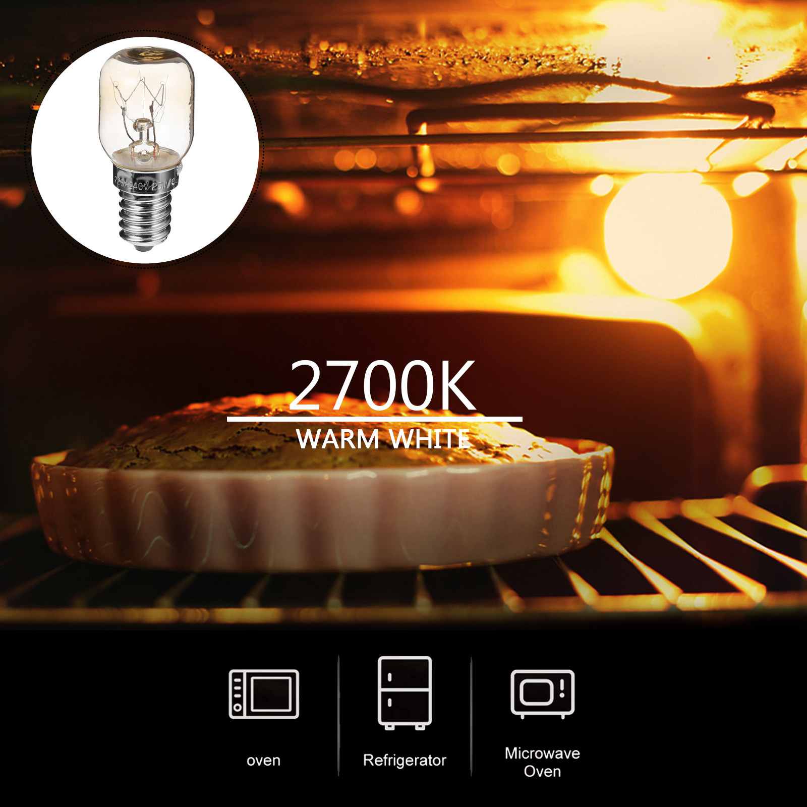 4Pcs Oven Lamp Bulb Heat-Resis - Microwave Oven 评论和价格