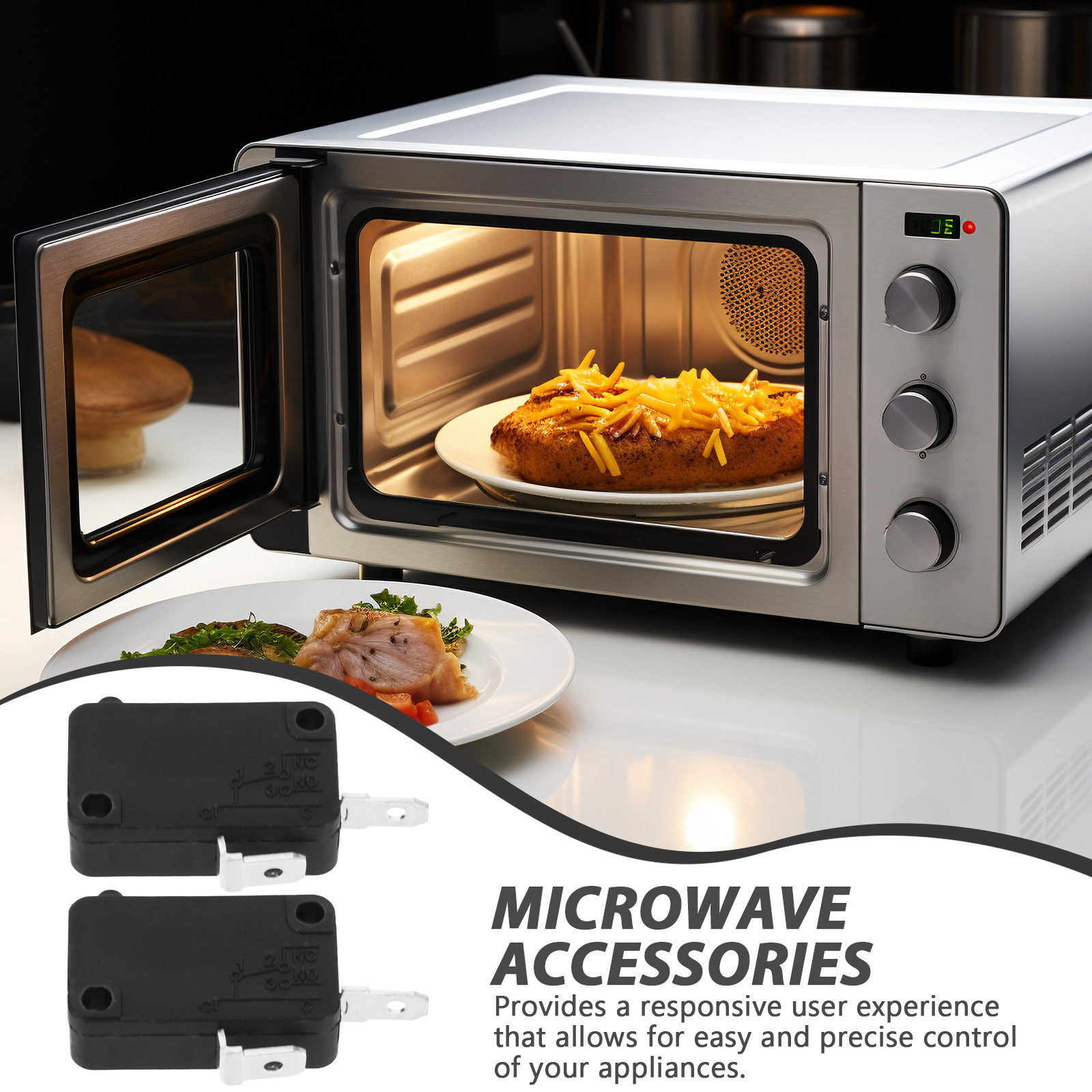 2Pcs Micro Switch Normally Ope - Microwave Oven 评论和价格